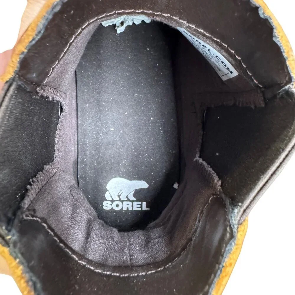 Sorel Brown Leather Chelsea Waterproof Ankle Boots